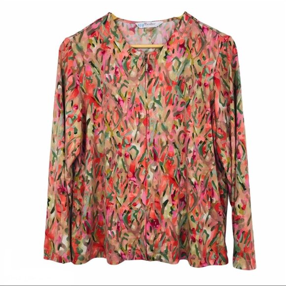 TanJay Multicolor zip up Jacket women size PM - Picture 1 of 12
